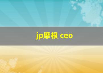 jp摩根 ceo